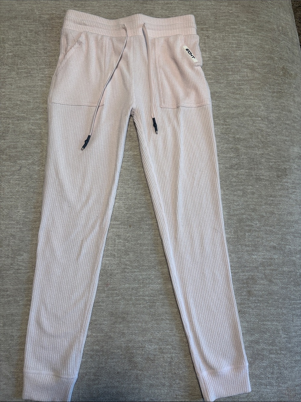 ECHT Light Pink Ribbed Leggings